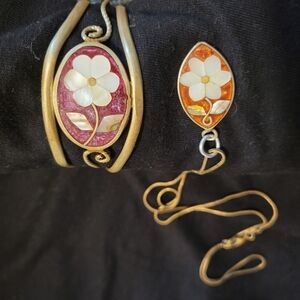 Vintage rare Alpaca Mexico Jewelry Set